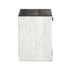 Signature Design by Ashley Shawburn Whitewash Platform Bed with 2 Nightstands