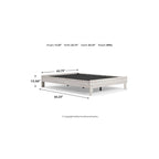 Signature Design by Ashley Shawburn Whitewash Platform Bed with 2 Nightstands