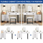 Moasis Expandable Cloud Vanity With Built-in Socket and Lighted Mirror - 49.90  H X 51.10  W X 15.70  D