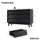 Mieres Dresser for Bedroom, 30  Tall Double Dresser Chest of Drawers, Hidden Drawer Handle, Storage Drawer Organizer