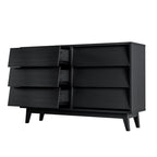 Mieres Dresser for Bedroom, 30  Tall Double Dresser Chest of Drawers, Hidden Drawer Handle, Storage Drawer Organizer