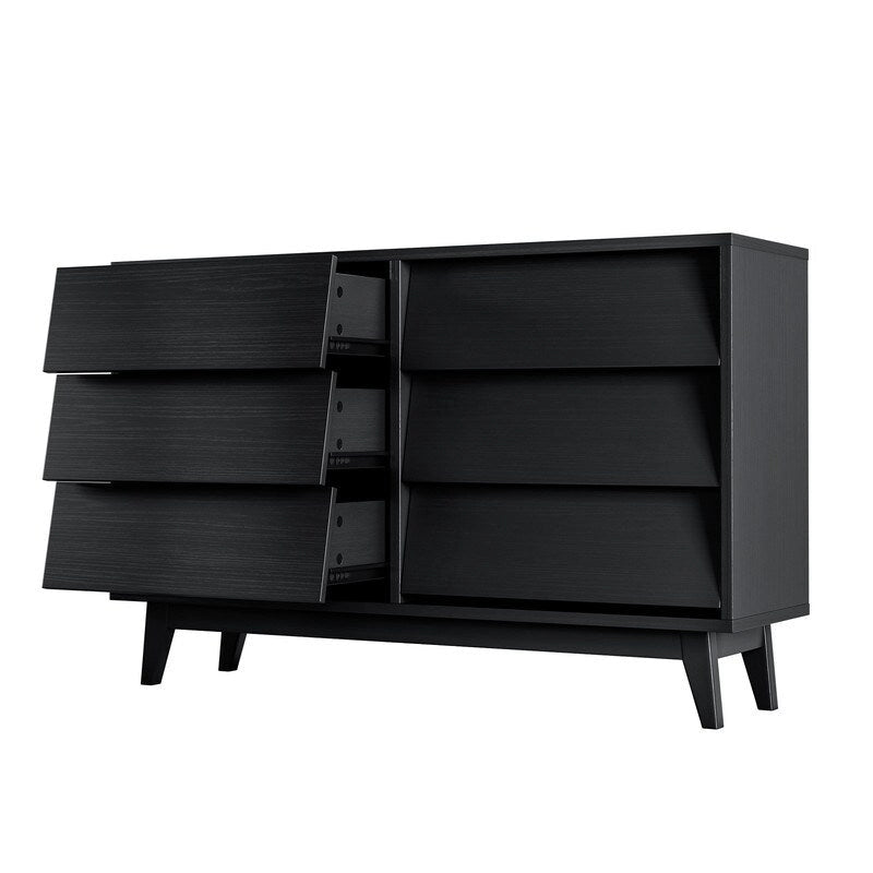 Mieres Dresser for Bedroom, 30  Tall Double Dresser Chest of Drawers, Hidden Drawer Handle, Storage Drawer Organizer