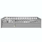 Montessori wooden children's floor bed with Support slat