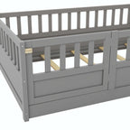 Montessori wooden children's floor bed with Support slat