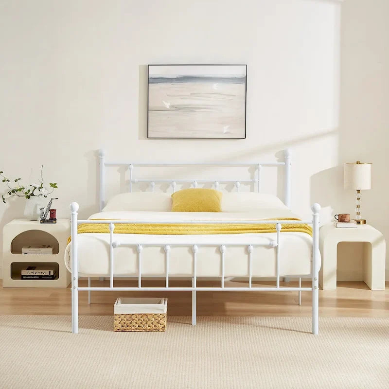 Javlergo Metal Bed Frame, Modern Platform Bed Frame with Headboard and Footboard, No Box Spring Needed