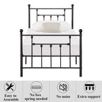 Javlergo Metal Bed Frame, Modern Platform Bed Frame with Headboard and Footboard, No Box Spring Needed