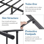 Javlergo Metal Bed Frame, Modern Platform Bed Frame with Headboard and Footboard, No Box Spring Needed
