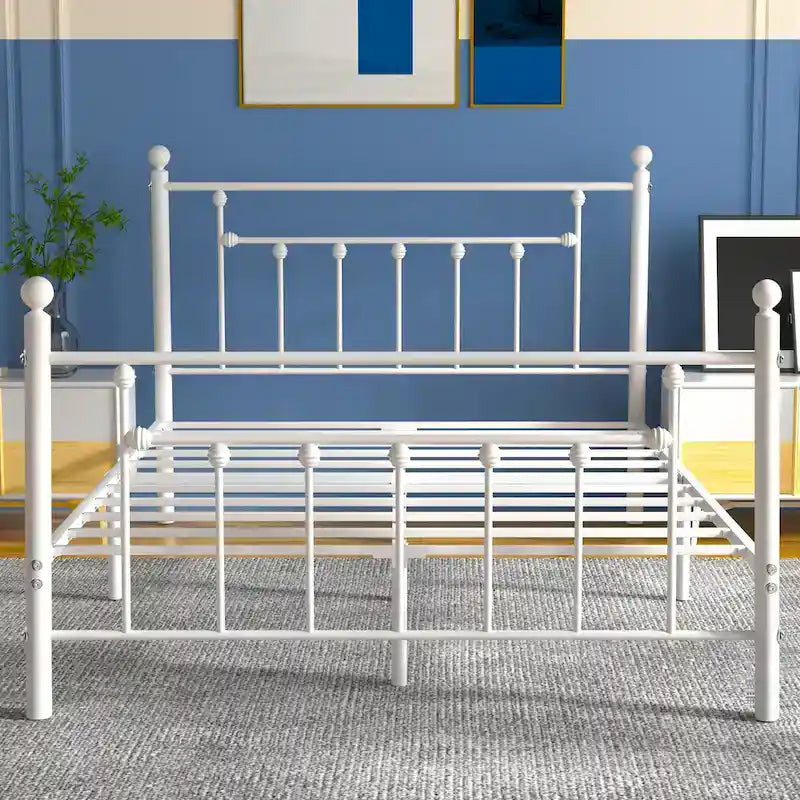 Javlergo Metal Bed Frame, Modern Platform Bed Frame with Headboard and Footboard, No Box Spring Needed