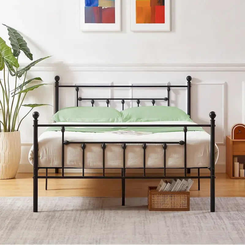 Javlergo Metal Bed Frame, Modern Platform Bed Frame with Headboard and Footboard, No Box Spring Needed