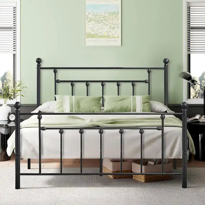 Javlergo Metal Bed Frame, Modern Platform Bed Frame with Headboard and Footboard, No Box Spring Needed