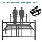 Javlergo Metal Bed Frame, Modern Platform Bed Frame with Headboard and Footboard, No Box Spring Needed