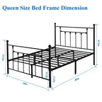 Javlergo Metal Bed Frame, Modern Platform Bed Frame with Headboard and Footboard, No Box Spring Needed