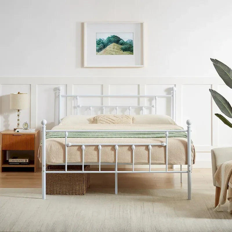 Javlergo Metal Bed Frame, Modern Platform Bed Frame with Headboard and Footboard, No Box Spring Needed