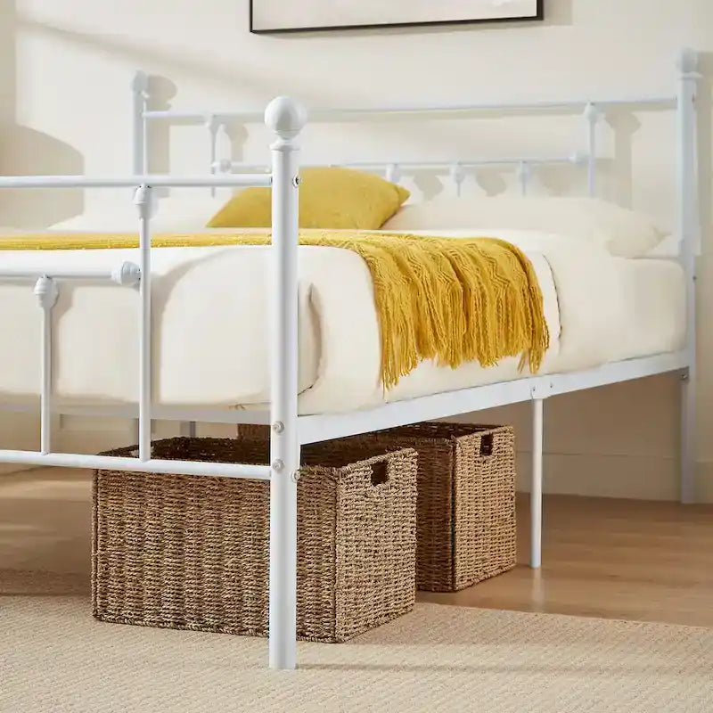 Javlergo Metal Bed Frame, Modern Platform Bed Frame with Headboard and Footboard, No Box Spring Needed