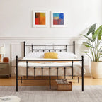 Javlergo Metal Bed Frame, Modern Platform Bed Frame with Headboard and Footboard, No Box Spring Needed