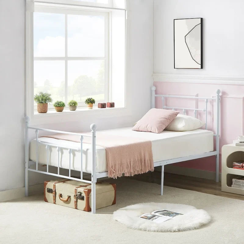 Javlergo Metal Bed Frame, Modern Platform Bed Frame with Headboard and Footboard, No Box Spring Needed