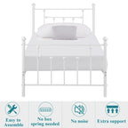 Javlergo Metal Bed Frame, Modern Platform Bed Frame with Headboard and Footboard, No Box Spring Needed
