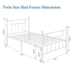 Javlergo Metal Bed Frame, Modern Platform Bed Frame with Headboard and Footboard, No Box Spring Needed