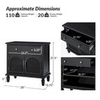 Georg Traditional 27 Tall Rattan Nightstand with Adjustable Feet Set of 2 by HULALA HOME