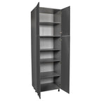 24  x 84  Utility Cabinet-Four Door-Grey - 24 x 84 x 23 3/8