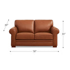 Hydeline Brookfield Top Grain Leather Sofa Set, Sofa, Loveseat and Chair