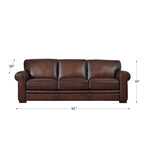 Hydeline Brookfield Top Grain Leather Sofa Set, Sofa, Loveseat and Chair