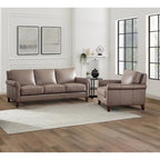 Hydeline Laguna Top Grain Leather Sofa Set, Sofa and Chair - Sofa, Chair