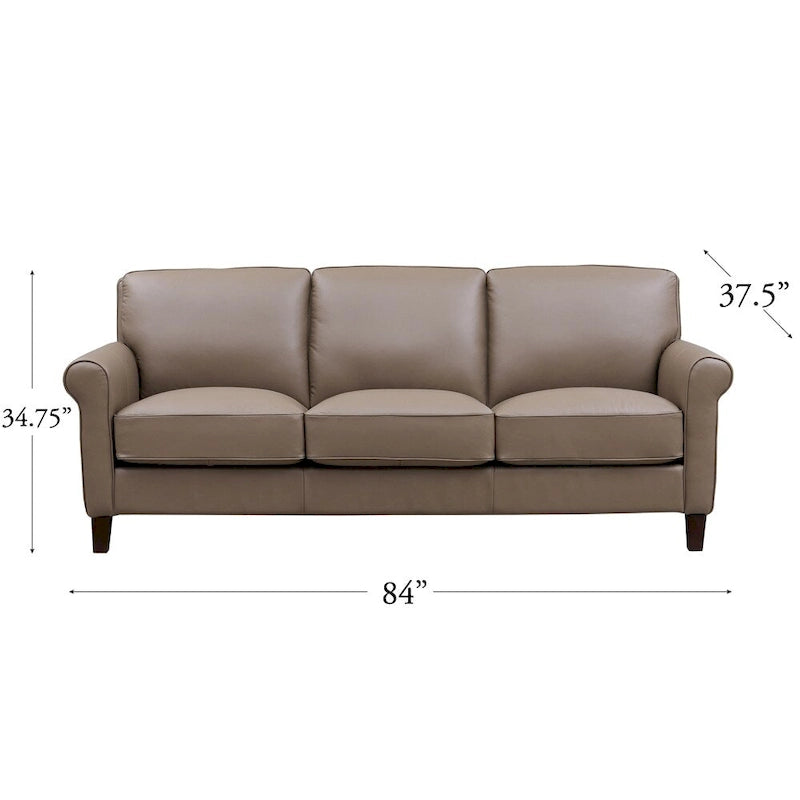 Hydeline Laguna Top Grain Leather Sofa Set, Sofa and Chair - Sofa, Chair