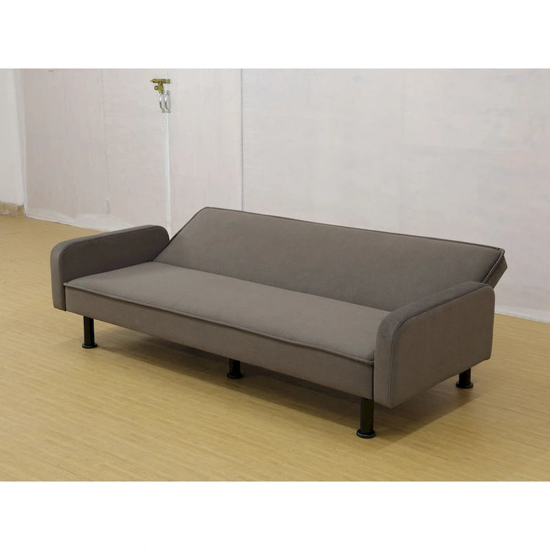 Memory Foam Futon Couch Bed Convertible Sofa with Adjustable Splitback for Compact Living Space