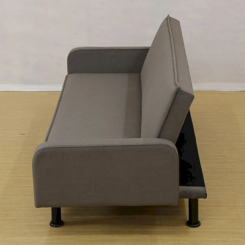 Memory Foam Futon Couch Bed Convertible Sofa with Adjustable Splitback for Compact Living Space