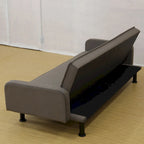 Memory Foam Futon Couch Bed Convertible Sofa with Adjustable Splitback for Compact Living Space