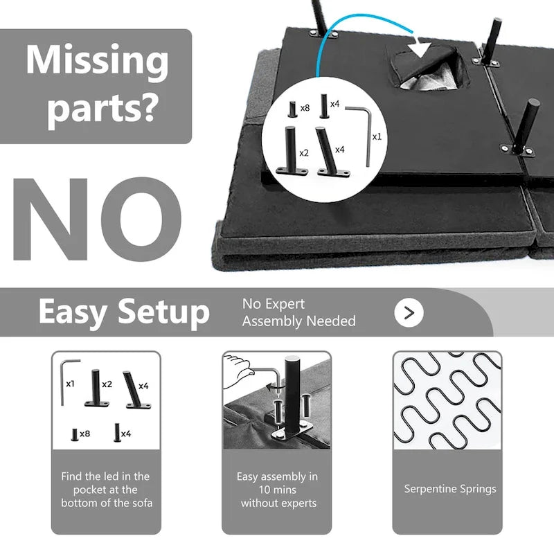 Memory Foam Futon Couch Bed Convertible Sofa with Adjustable Splitback for Compact Living Space