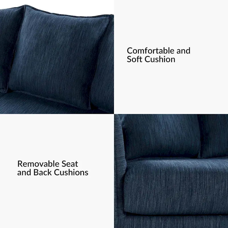 Gottfried 80  Slipcovered Sofa with Removable Cushions by HULALA HOME