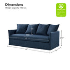 Gottfried 80  Slipcovered Sofa with Removable Cushions by HULALA HOME