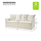 Gottfried 80  Slipcovered Sofa with Removable Cushions by HULALA HOME