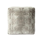 HomeRoots 18  Gray Abstract Pouf Ottoman
