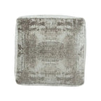 HomeRoots 18  Gray Abstract Pouf Ottoman