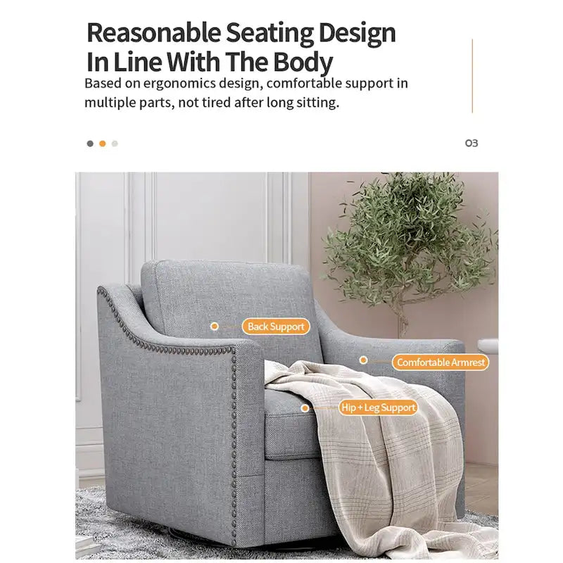 360 Degree Swivel Armchair