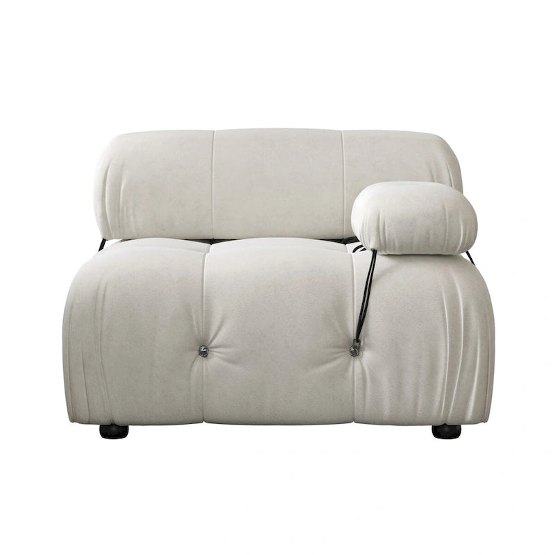 8-piece U-Shape Velvet Fabric Modular Sectional Sofa--138.6