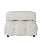 8-piece U-Shape Velvet Fabric Modular Sectional Sofa--138.6