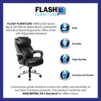 HERCULES Series Big & Tall Rated Black LeatherSoft Executive