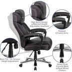 HERCULES Series Big & Tall Rated Black LeatherSoft Executive