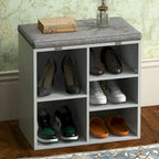 Entryway Shoe Bench with Storage, Padded Seat 20inch