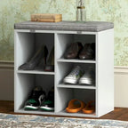 Entryway Shoe Bench with Storage, Padded Seat 20inch