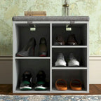 Entryway Shoe Bench with Storage, Padded Seat 20inch