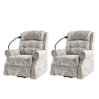 Billy Traditional Lift Assist Power Recliner With Massage Heat And Manual Headrest Set of 2 by HULALA HOME
