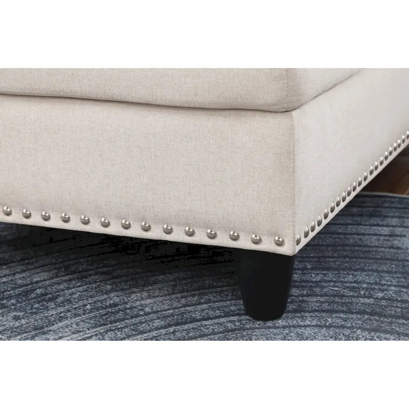 Alger 98  Wide Left Hand Facing Sofa & Chaise with Ottoman
