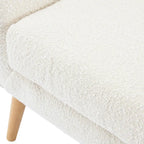 Almond Boucle Tufted Back Accent Chair by Christopher Knight Home
