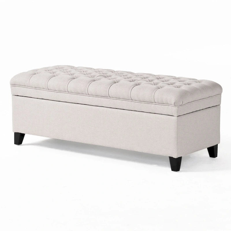 Modern Upholstered Storage Bench for Living Room Entryway