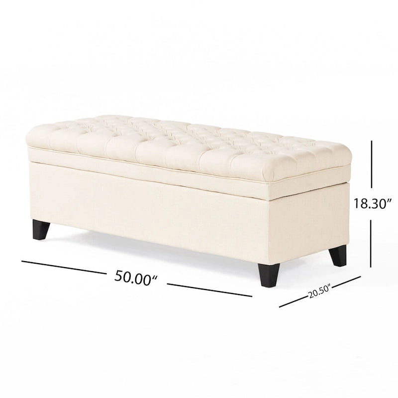 Modern Upholstered Storage Bench for Living Room Entryway